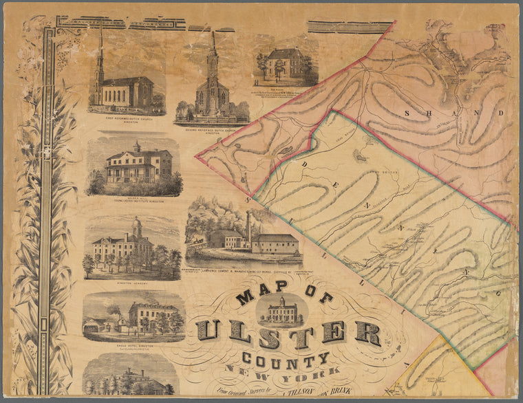Map of Ulster County, New York