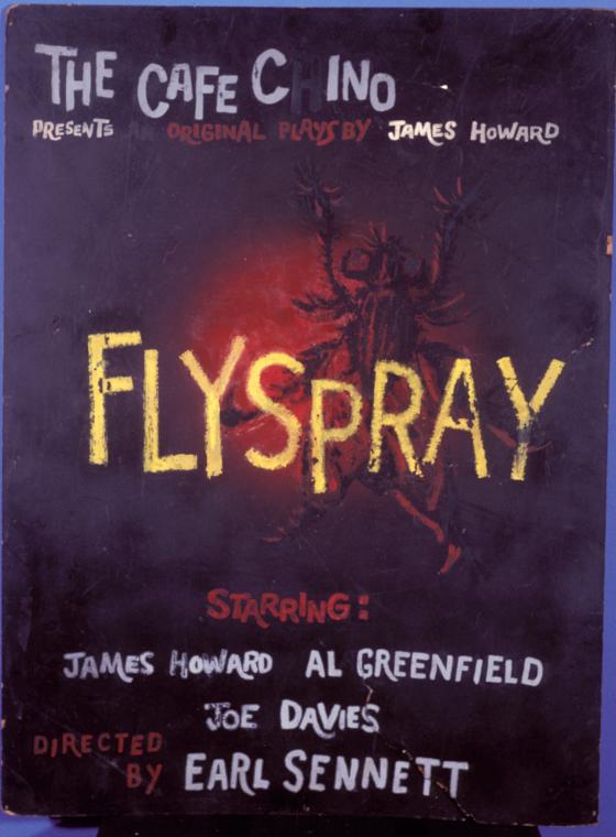 Poster for the Caffe Cino production of Flyspray by James Howard