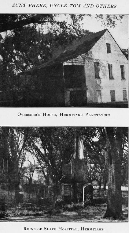 Overseer's house, Hermitage Plantation. ; Ruins of slave hospital, Hermitage.