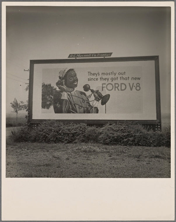 Road sign. Ford Nat'l advertising campaign. A note on social trends