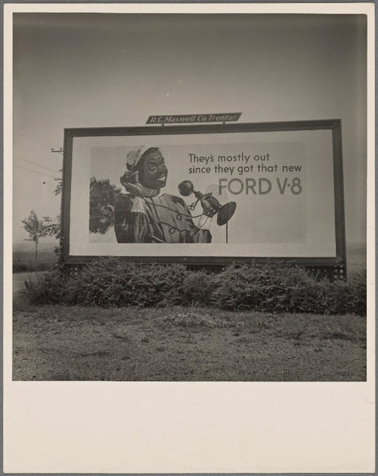 Road sign. Ford Nat'l advertising campaign. A note on social trends