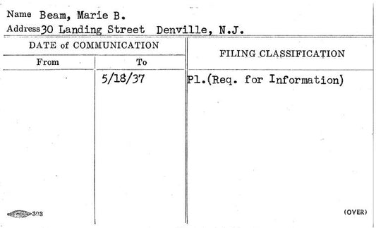 Beam, Marie B.