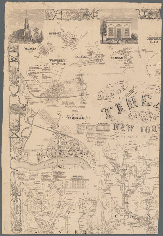 Map of Tioga County, New York: from actual surveys