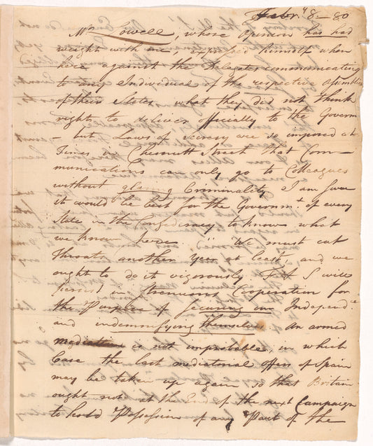 Letter from James Lovell