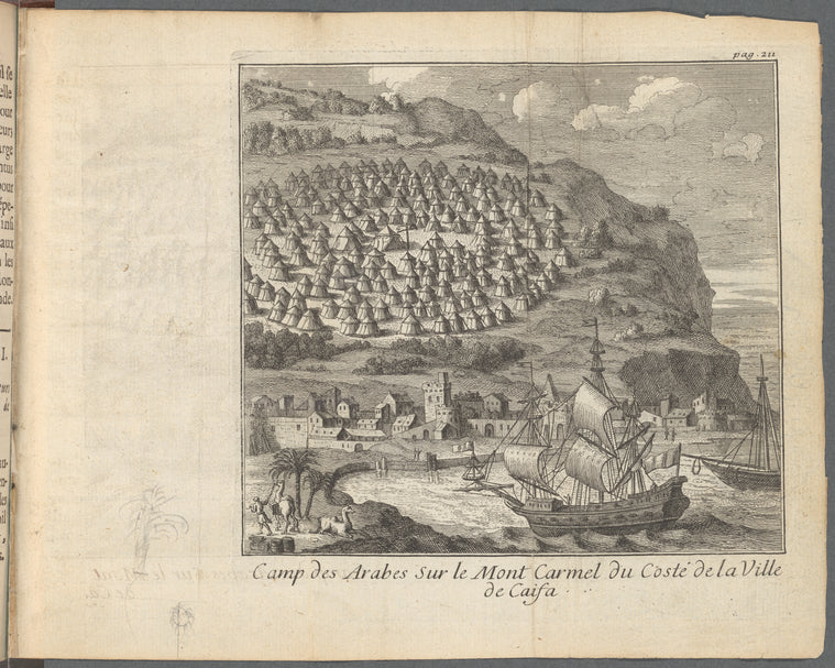 Camp des Arabes sur le Mont Carmel du costé de la ville de Caifa