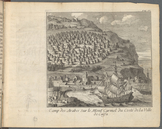 Camp des Arabes sur le Mont Carmel du costé de la ville de Caifa