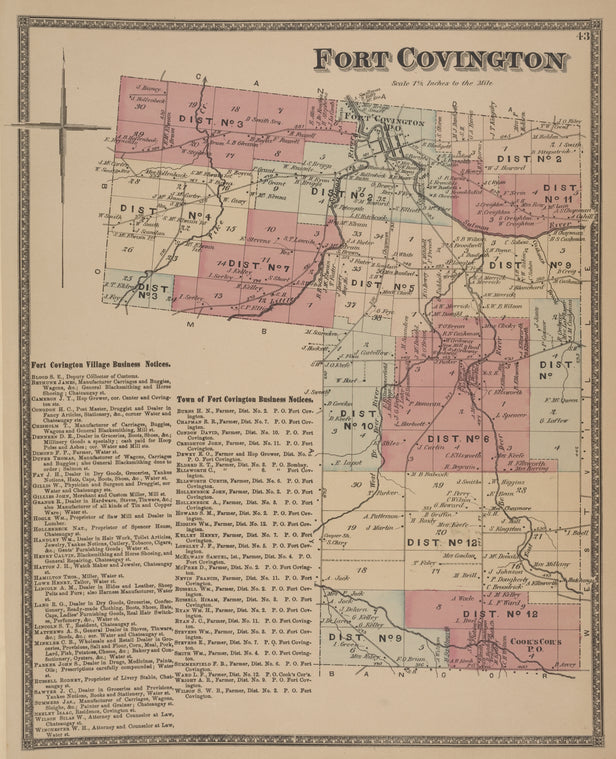 Fort Covington [Township]; Fort Covington Village Business Notices. ; Town of Fort Covington Business Notices.