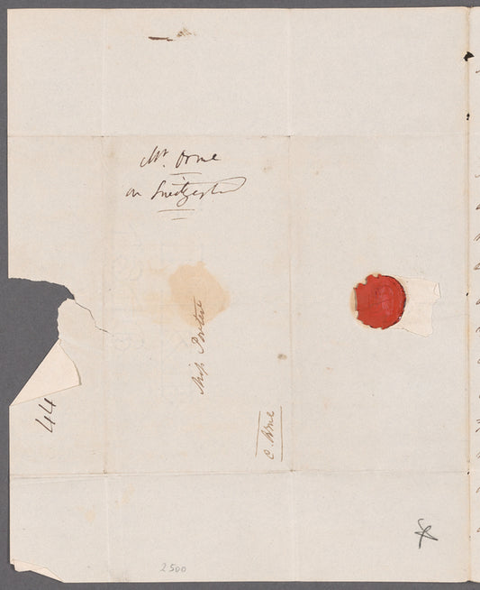 Cosmo Orme to Jane Porter, [autograph?] letter signed