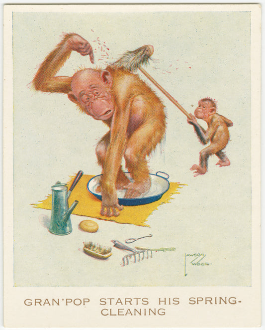 Gran-Pop starts his spring cleaning.