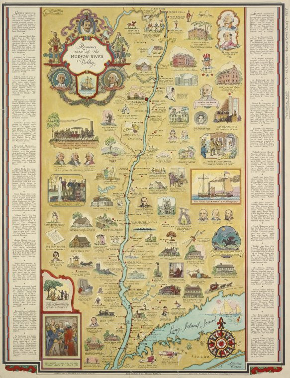 Romance map of the Hudson River Valley