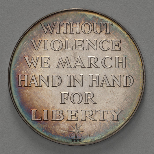 Martin Luther King "Without Violence We March Hand in Hand for Liberty" coin