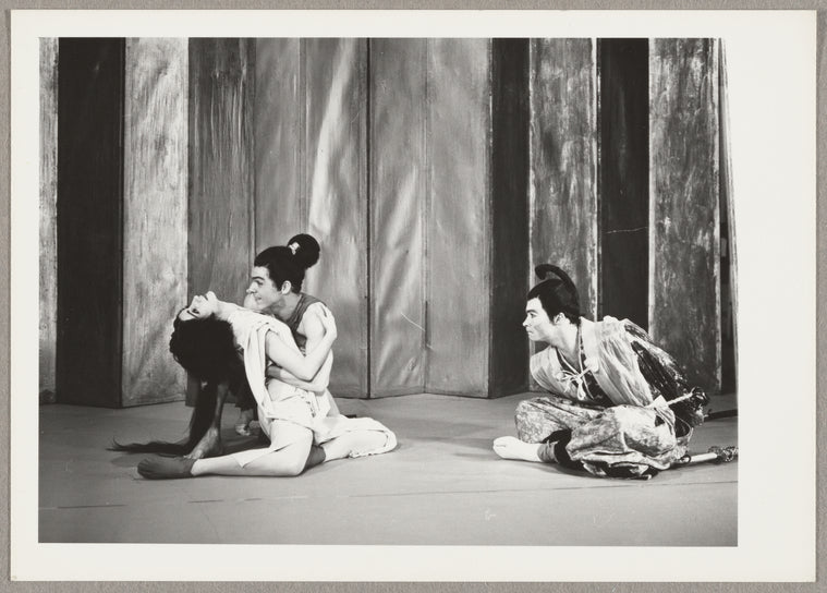 Dean Crane (right) in A Changing Wind aka Rashomon