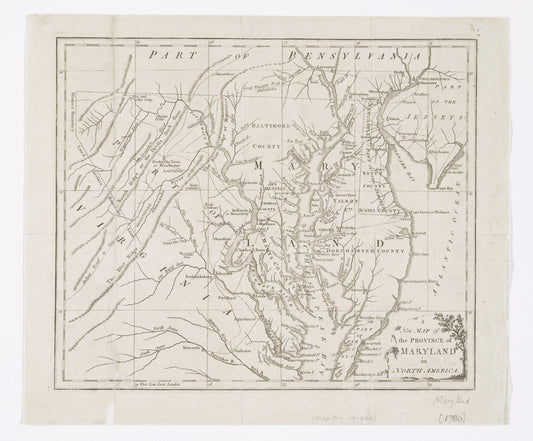 A new map of the province of Maryland in North America