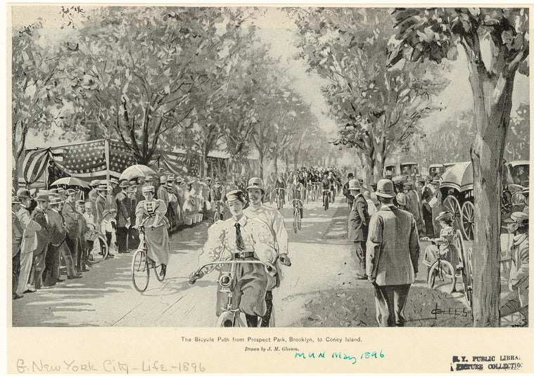 The bicycle path from Prospect Park, Brooklyn, to Coney Island