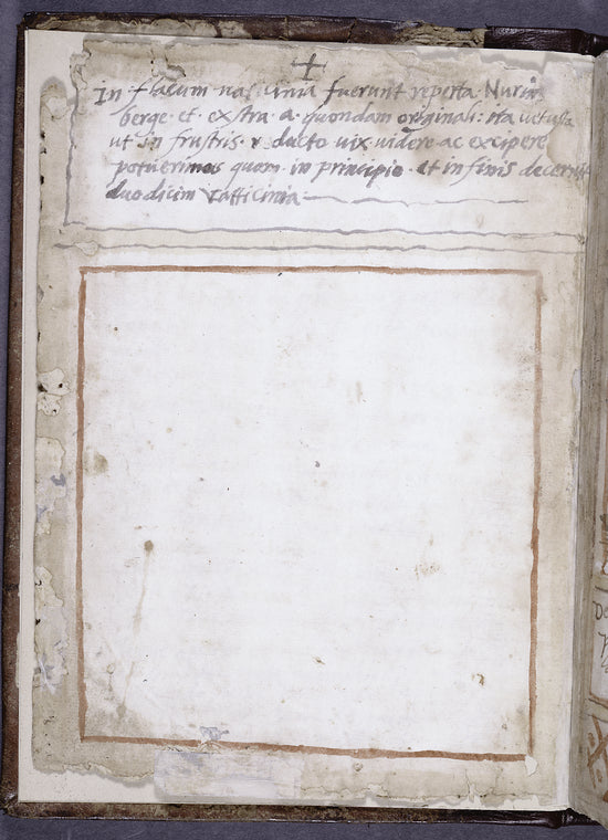 Opening of main text, with empty frame