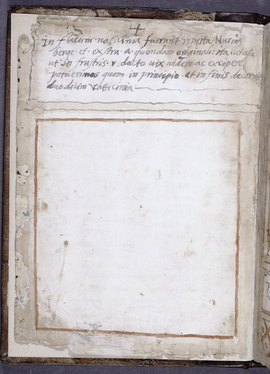 Opening of main text, with empty frame