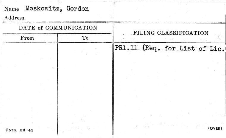 Moskowitz, Gordon