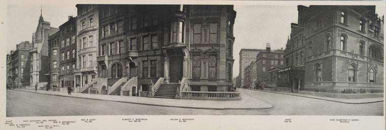 Com. Eldridge T. Gerry residence - Helen C. Bostwick - Wm. E. Cory - Wm. E. Roosevelt - No. 810 Mrs. G. Amsinck - East 62nd St.