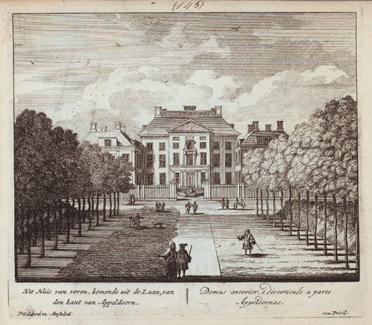 Het Huis van voren, komende uit de Laan, van den kant van Appeldoorn