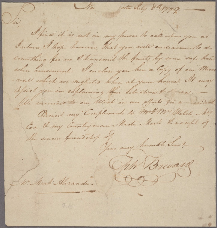 Letter to Mark Alexander