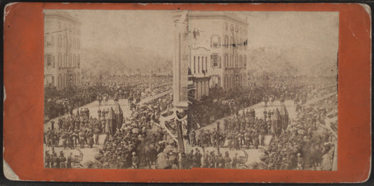 Lincoln's funeral procession on Broadway, New York.