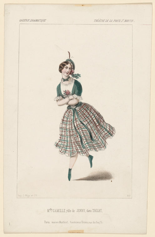 Melle. Camille, rôle de Jenny, dans Trilby.: Theatre de la Porte St. Martin