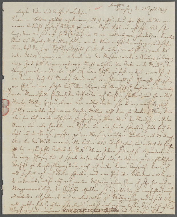Letter from FMB to Salomon Heine, 1829 Apr. 21