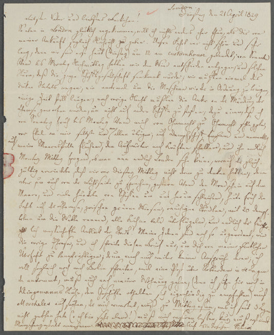Letter from FMB to Salomon Heine, 1829 Apr. 21