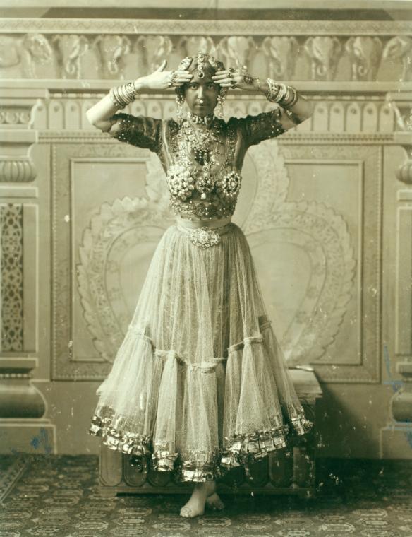 Ruth St. Denis in first costume for Radha.