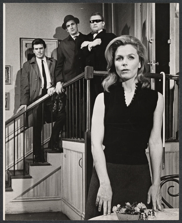 Mitchell Ryan, Richard Kuss, James Tolkan and Lee Remick in the stage production Wait Until Dark