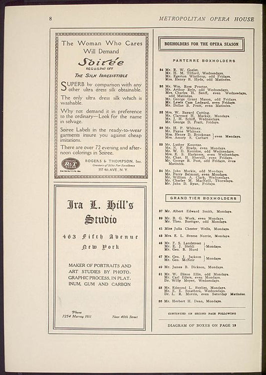 Ballets Russes (Diaghilev), American tour, 1915-1916.