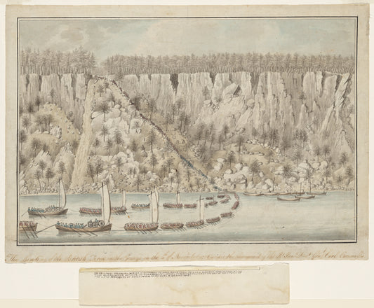 The landing of the British forces in the Jerseys on the 20th of November 1776 under the command of the Rt. Honl. Lieut. Genl. Earl Cornwallis