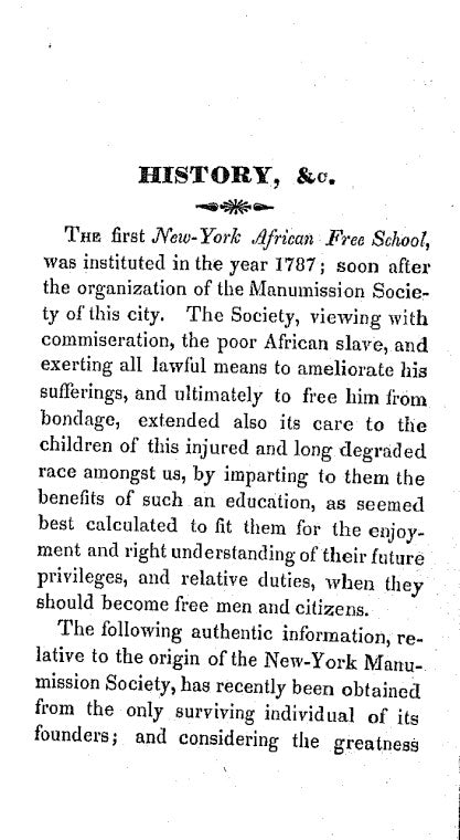 The history of the New-York African free-schools, from their establishment in 1787, to the present time...