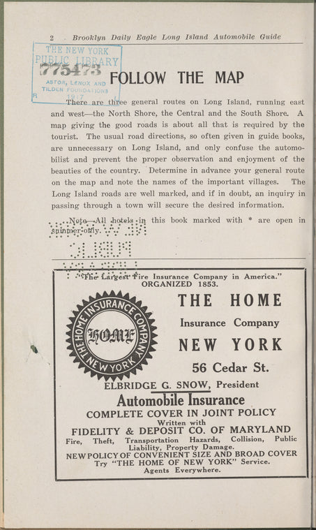 Brooklyn Daily Eagle Long Island automobile guide
