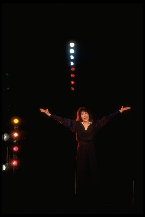Actress Lily Tomlin in a scene fr the Broadway play "The Search for Intelligent Life in the Universe" (New York)