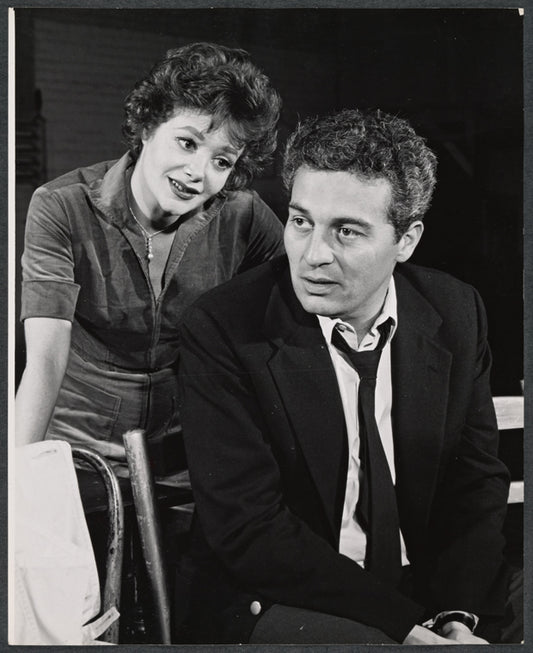 Cara Williams and Sydney Chaplin in rehearsal for the stage production Goodbye, Charlie