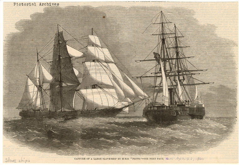 Capture of a large slave-ship by H.M.S. "Pluto"
