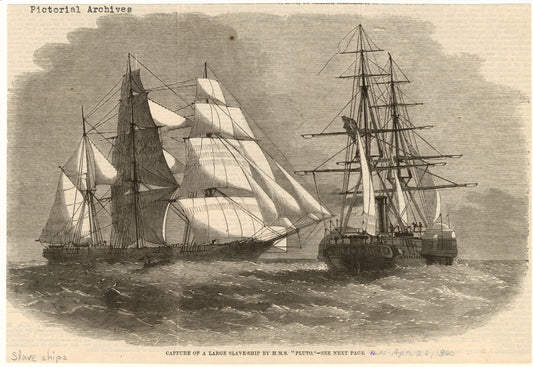 Capture of a large slave-ship by H.M.S. "Pluto"