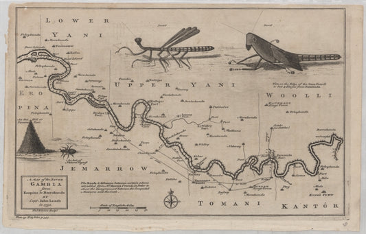 A map of the river Gambia from Eropina to Barrakunda