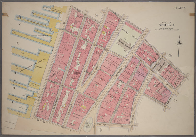 Bounded by Carlisle Street, Greenwich Street, Thames Street, Broadway, Pine Street, William Street, Exchange Place, Broad Street, Beaver Street, Bowling Green, Battery Place, and (Hudson River Piers) West Street