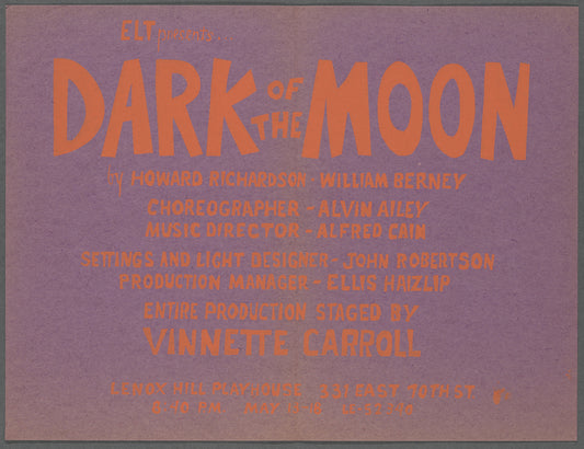 Hand-painted poster for Dark of the Moon