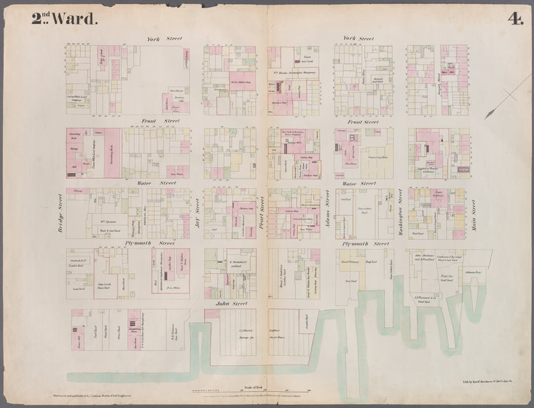 Plate 4: Map bounded by East River, Bridge Street, York Street, Main Street