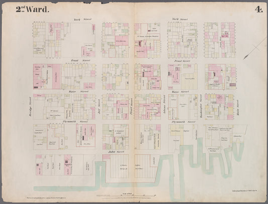Plate 4: Map bounded by East River, Bridge Street, York Street, Main Street