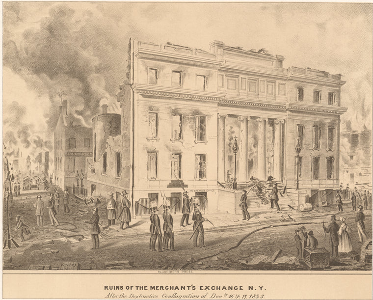 Ruins of the Merchants Exchange N.Y. After the Destructive Conflagration of Decbr. 16 & 17 1835