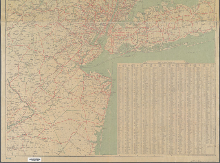 The John Wanamaker automobile & route map of the metropolitan district New York