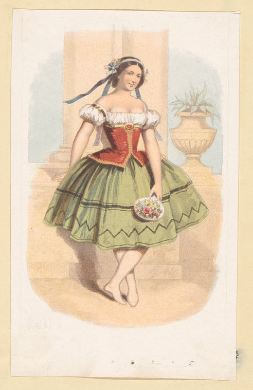 A ballerina in a folk costume