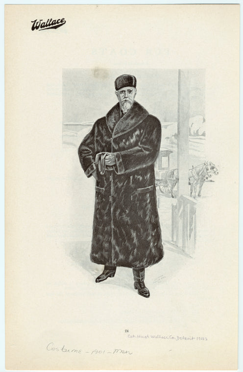 Man in a fur coat, 1901s