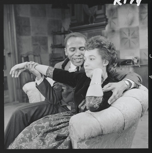 Louis Gossett and Diana Sands in the stage production A Raisin in the Sun