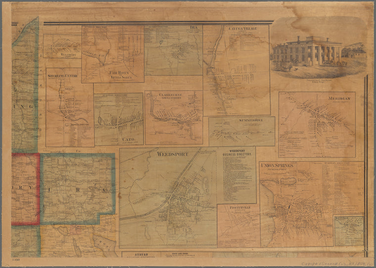 Map of Cayuga and Seneca Counties, New York from actual surveys