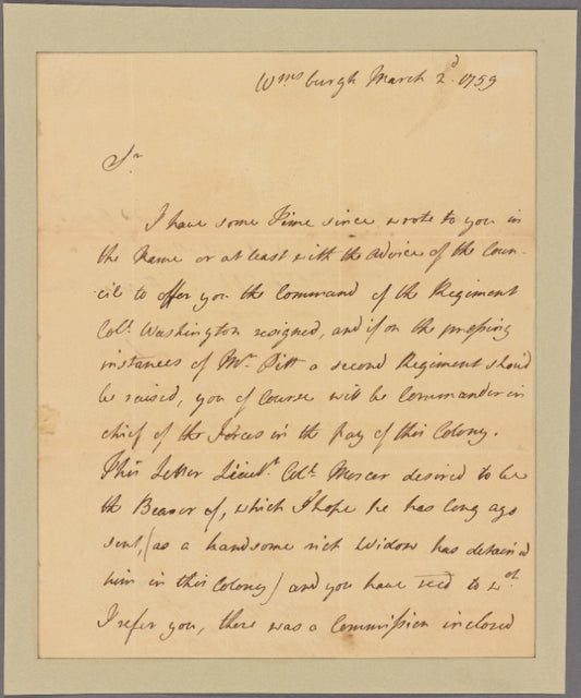 Letter to William Byrd